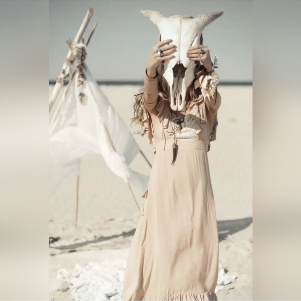 Spell and the Gypsy Collective RARE ivory Woodstock dress vintage - Picture 5 of 8